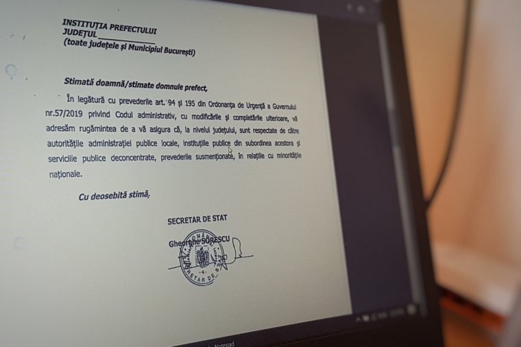 Belügyminisztériumi felszólítás a prefektusoknak, hogy figyeljenek a kisebbségi jogok betartására