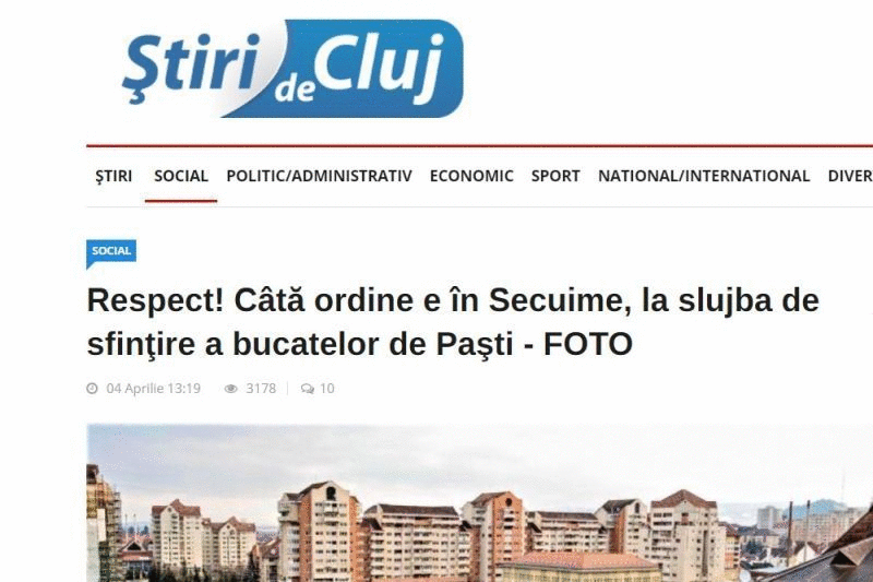 Csíkszeredai ételszentelés a román sajtóban