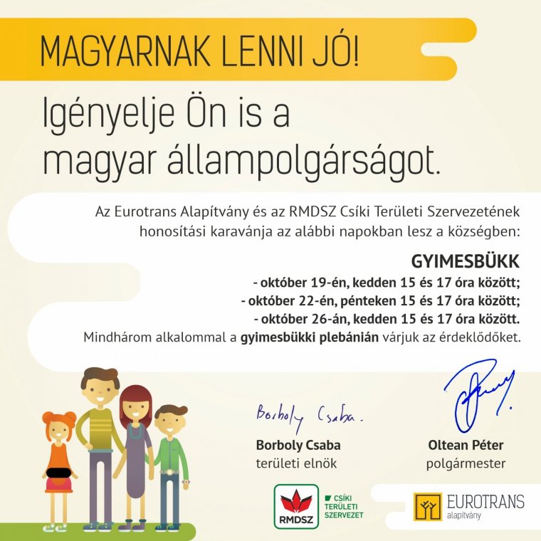 Ingyenes ügyintézés lesz Gyimesbükk községben