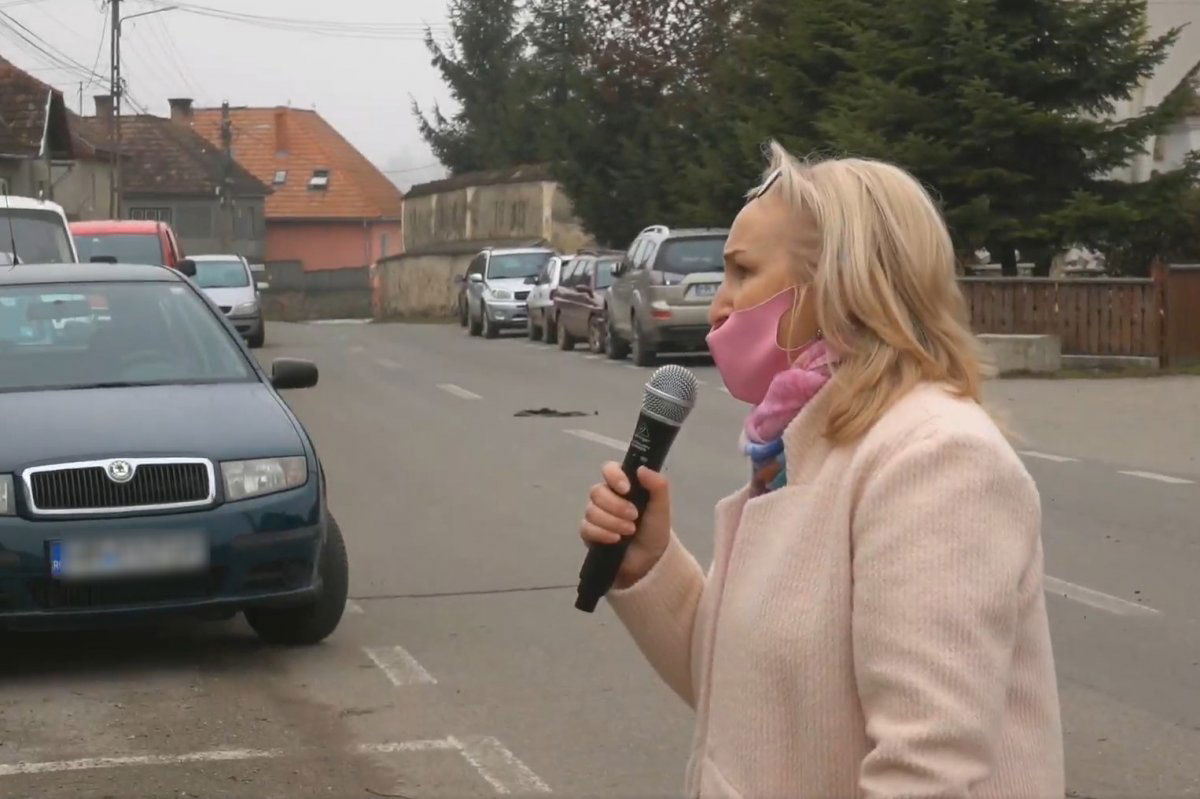 Fülöp Kinga, Csíkszentimre alpolgármestere, a megmozdulás egyik szervezője •  Fotó: Képernyőfotó