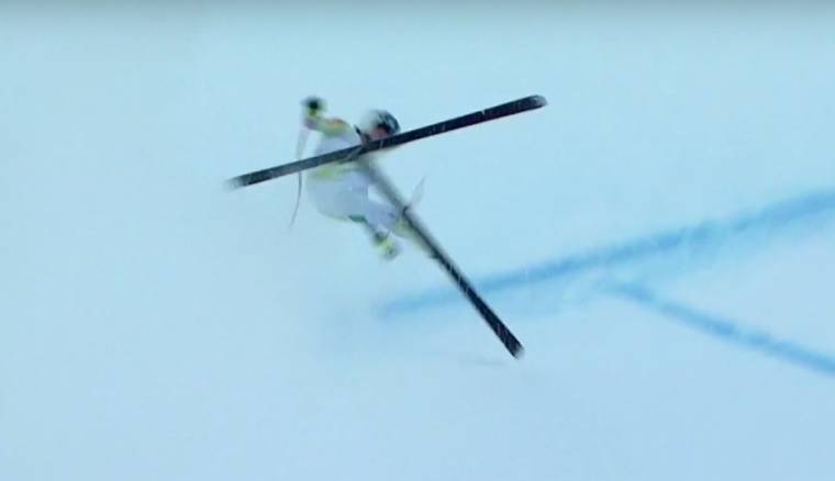 Hatalmasat bukott Miklós Edit a lesikló edzésen