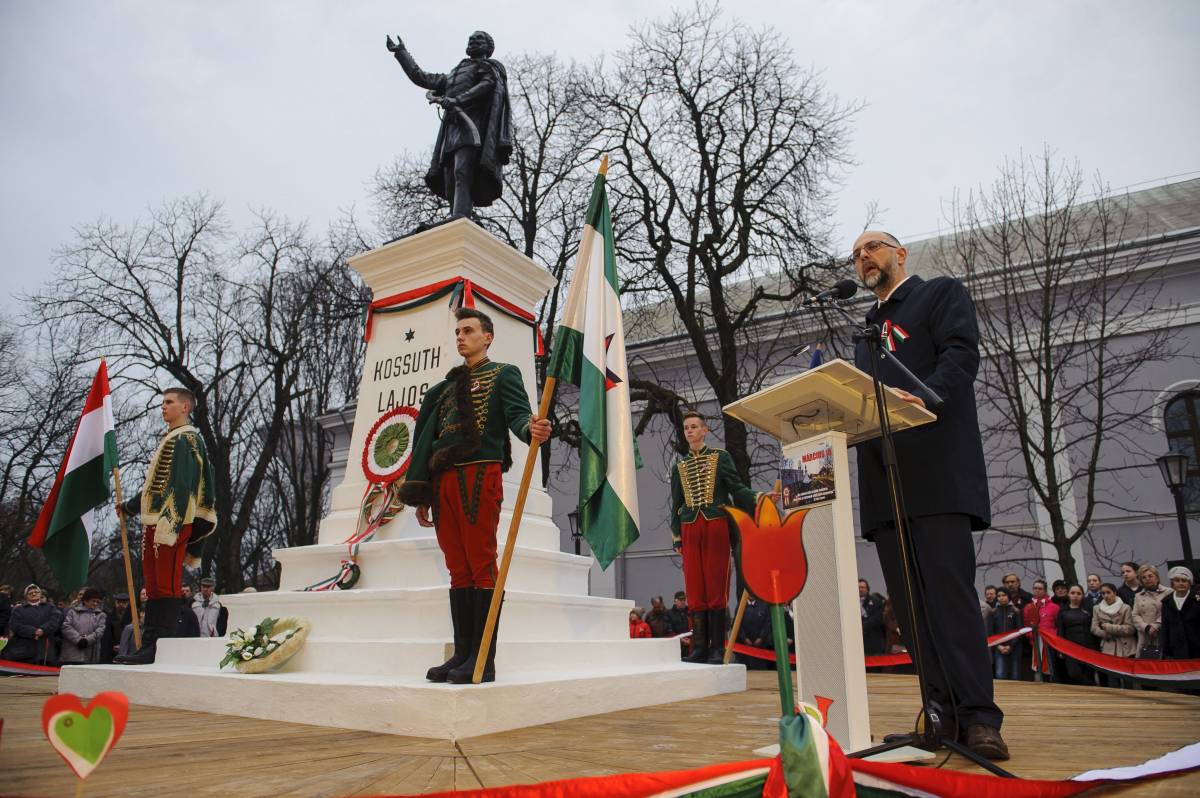 Kelemen Hunor az idei március 15-i ünnepségen •  Fotó: MTI