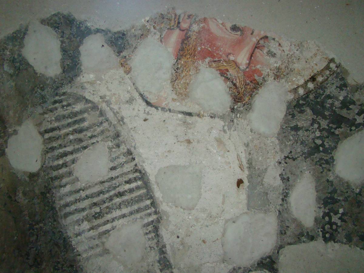 A Szent László-legenda falkép részlete a csíkszentmihályi templomban. Az alkotás a XV. század elején készülhetett • Fotó: Hegedűs Enikő