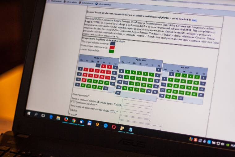 Online előjegyzés gépjármű-bejegyzésre Kovászna megyében is