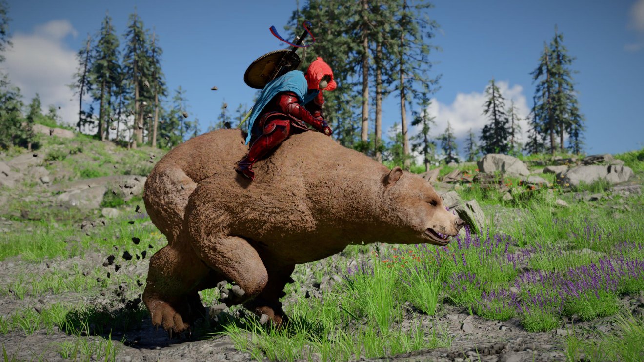 ...vagy épp medvét tehetünk a hátasunkká &bullet;  Fotó: Crimson Desert/Képernyőfotó
