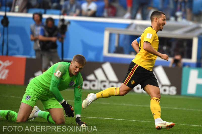 Eden Hazard második góljával megadta a kegyelemdöfést a szigetországiaknak •  Fotó: Agerpres/Xinhua/Li Ga