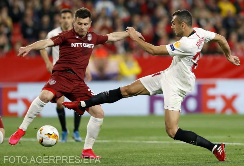 A vereséggel felérő 0–0-as döntetlennel a Sevilla otthonában a CFR elbúcsúzott az Európa Ligából •  Fotó: Jose Manuel Vidal/Agerpres/EPA