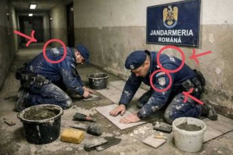 Hamisak a járólapokat lerakó román csendőrökről terjedő képek