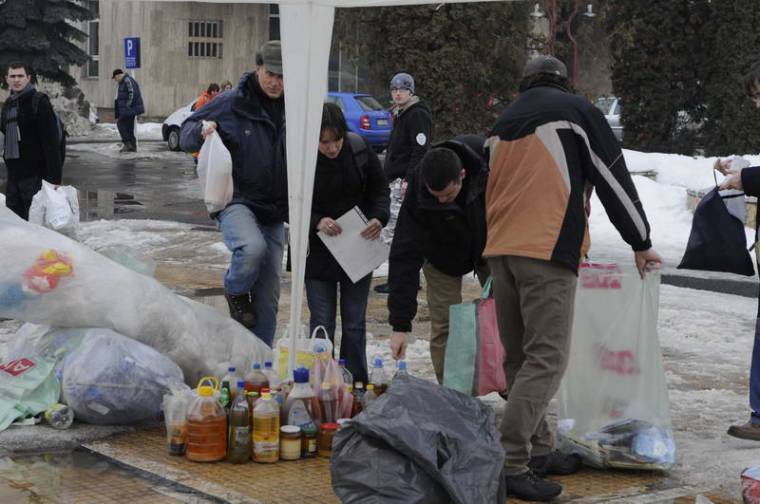 Olajgyűjtés Csíkszeredában és Gyergyószentmiklóson