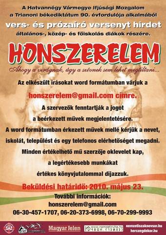 Vers- és prózaíró verseny ifjaknak