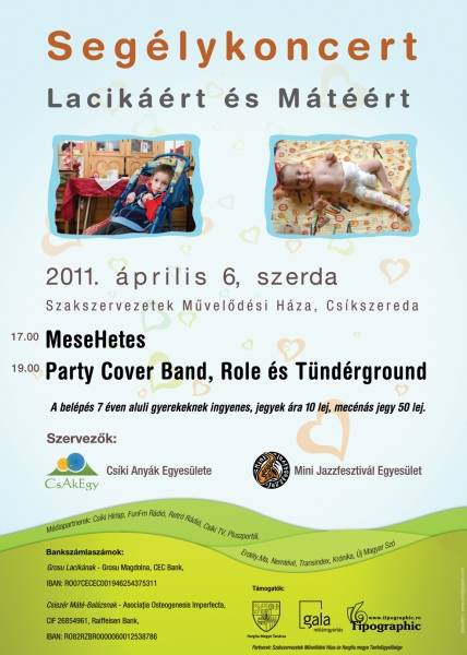 Segélykoncert Lacikáért és Mátéért
