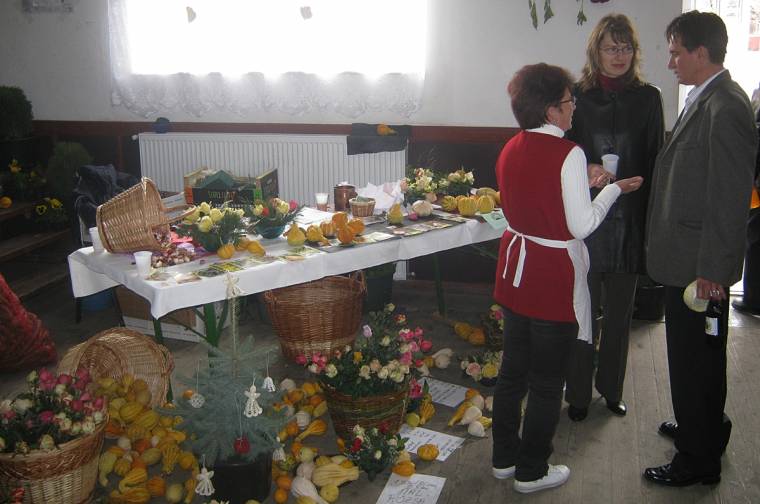 Temérdek érdeklődő a házi termékek vásárán