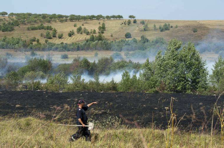 Tombolt a tűz Csiba közelében