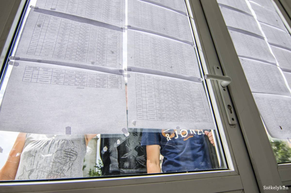 Kifüggesztett pótérettségi eredmények. A Hargita megyeiek országos viszonylatban jól teljesítettek. Képünk illusztráció •  Fotó: Veres Nándor