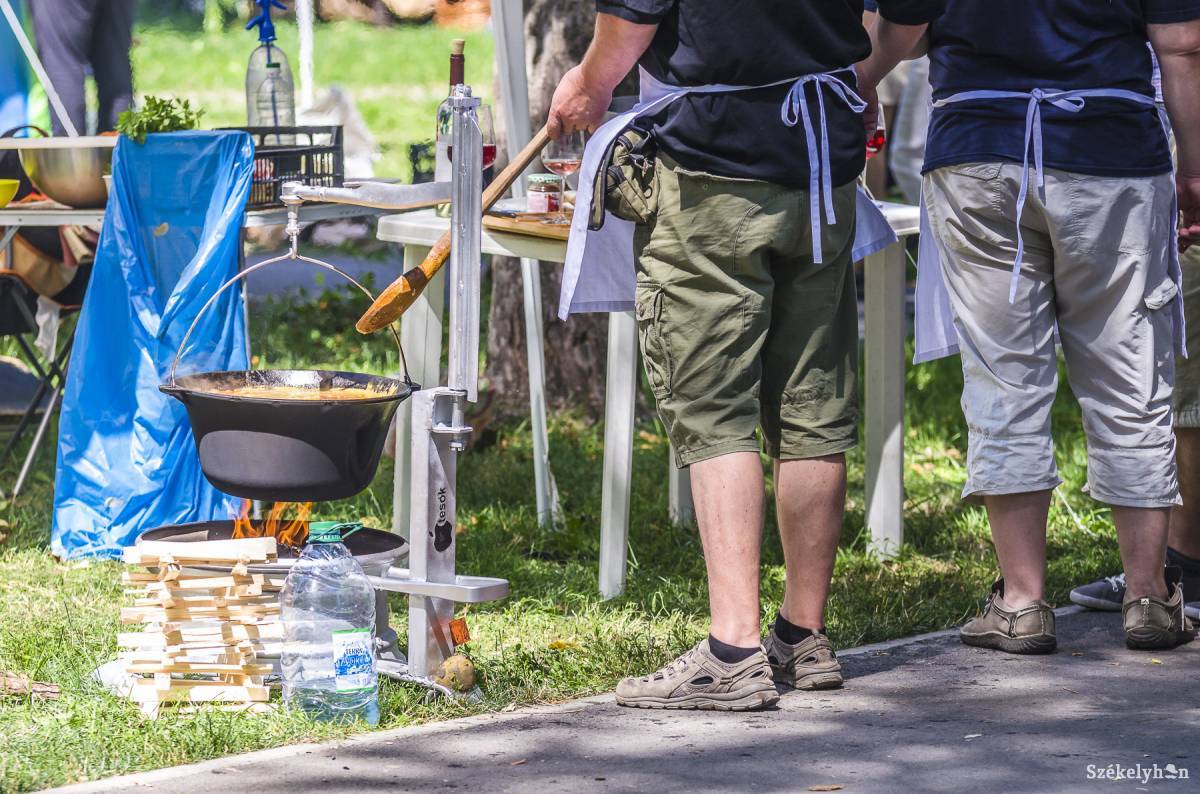 A csapatok alkotásait a nézők is megkóstolhatják, több száz adag ételt ajánlottak fel a versenyzők. Archív •  Fotó: Veres Nándor