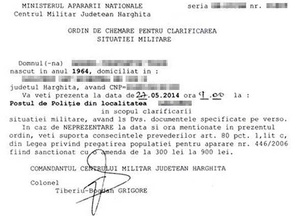 Hamis katonai behívókkal ijesztgetik a lakosságot Dâmbovița megyében