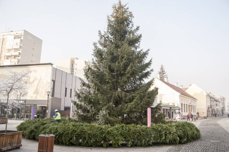Megfonták az adventi koszorút Csíkszeredában
