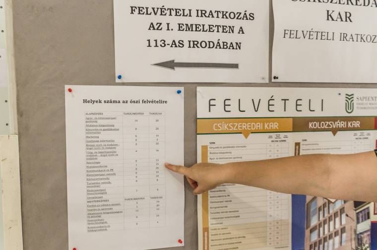 Tandíjmentes helyekre is várja még leendő hallgatóit a Sapientia
