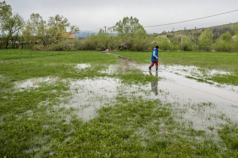 Állatokat sodort el a megáradt patak Mikóújfaluban