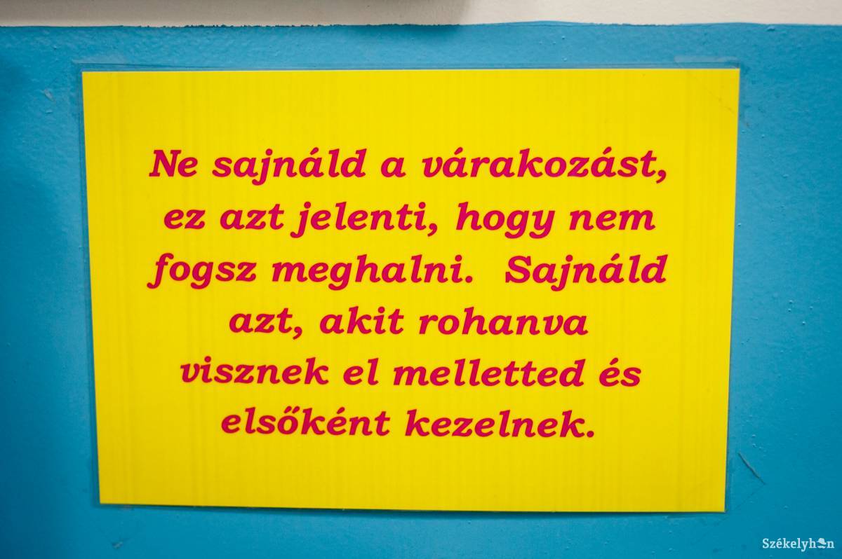 Elgondolkodtató gondolatok a sürgősségi osztályon. Sokan fölöslegesen terhelik a rendszert •  Fotó: Gecse Noémi