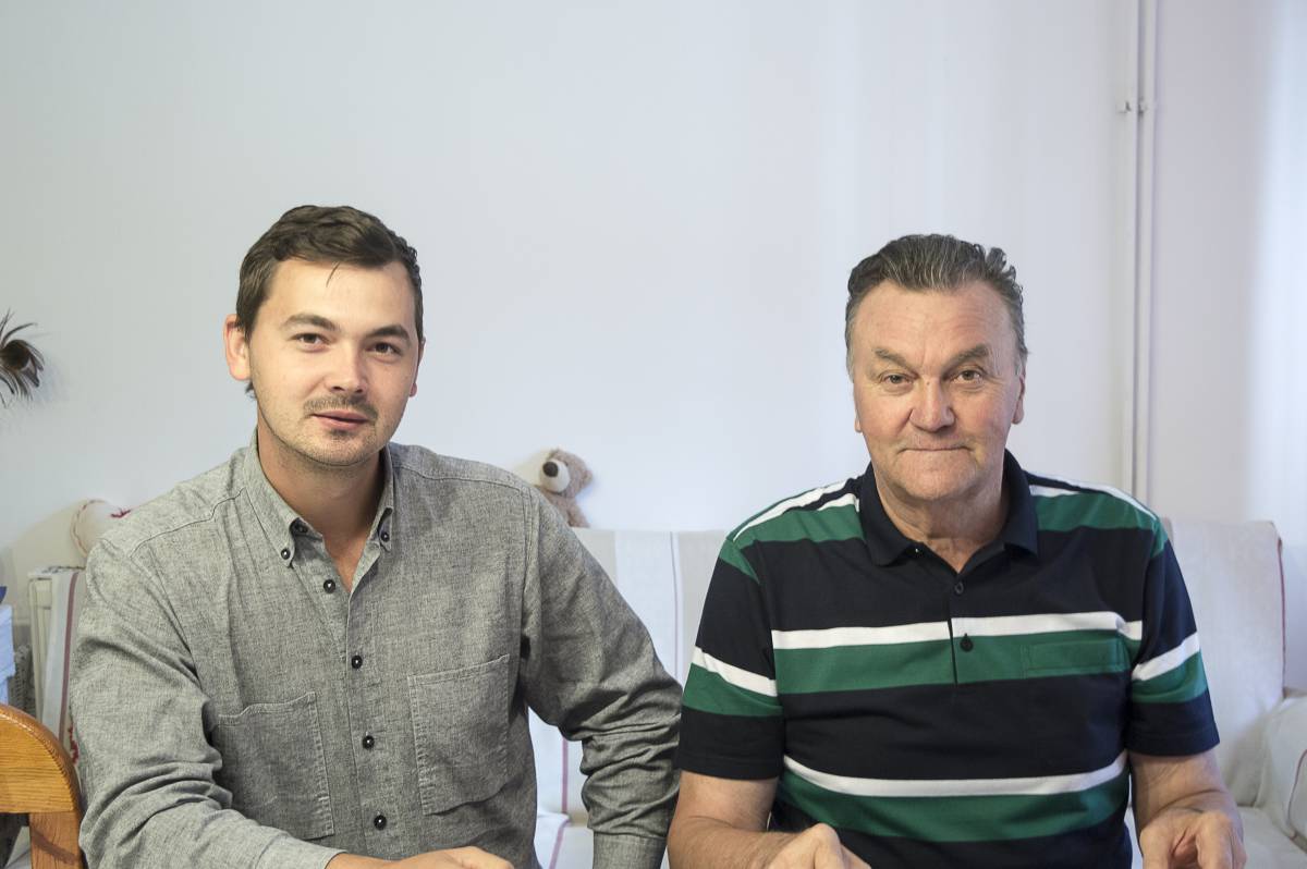 A jelenlegi és valamikori kórusvezető: Tankó Előd és Koncsag László 