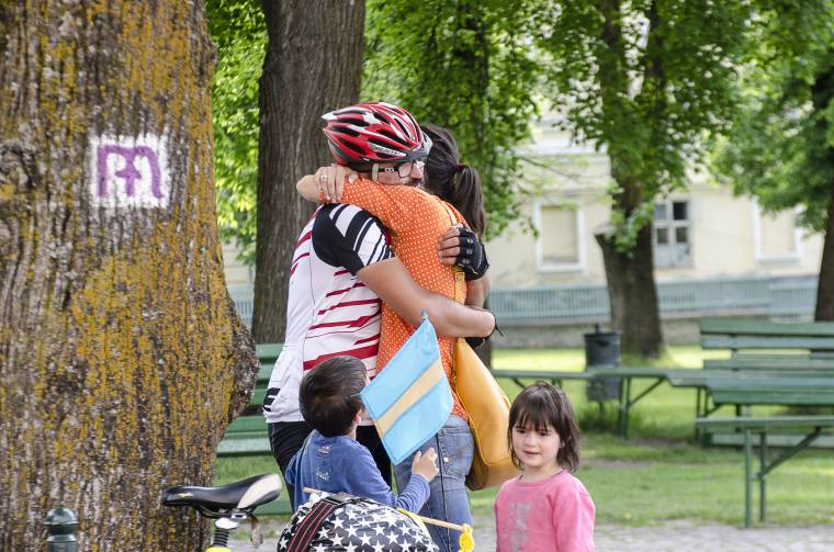 Kerékpáron érkeztek Mariazellből Csíksomlyóra