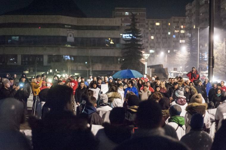 Szimpátiatüntetést tartottak a Csíki Sör mellett Csíkszeredában