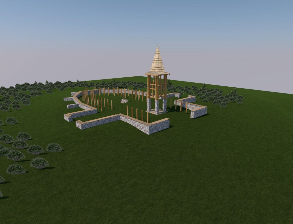 Az emlékhely látványterve. Elnyerte az illetékesek tetszését •  Fotó: Csíkmadaras.ro