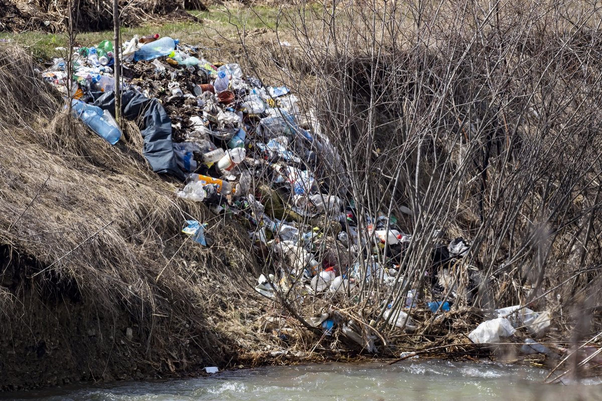 Patakok partján a sok műanyag hulladék. Legtöbb esetben önkéntesek szedik össze mások szemetét •  Fotó: Potozky László