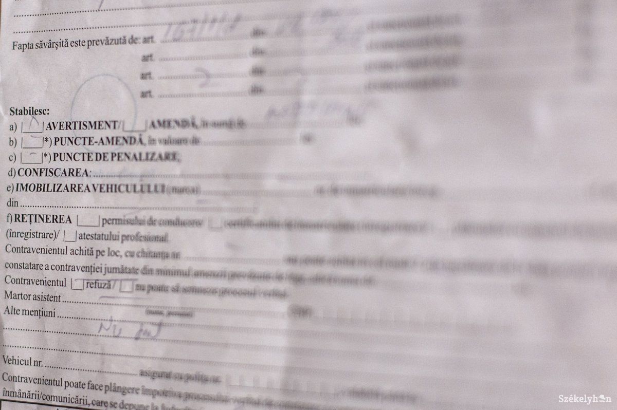 Változtatni kellene a jelenleg érvényben lévő rendőrségi formanyomtatványon •  Fotó: Gecse Noémi