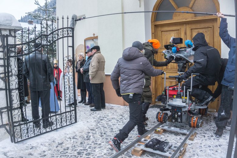 Filmforgatás Balánbányán •  Fotó: Mihály László