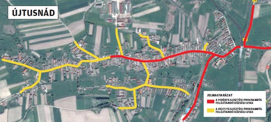 A főbb utakat, utcákat Újtusnádon is leaszfaltozzák 