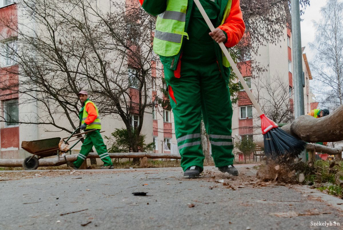 A hivatásos utcaseprőknek a közmunkázók is besegíthetnének Marosvásárhely alpolgármestere szerint. Képünk illusztráció •  Fotó: Gábos Albin