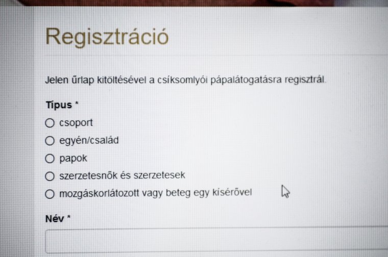 Több mint 800 csoport regisztrált a pápalátogatásra