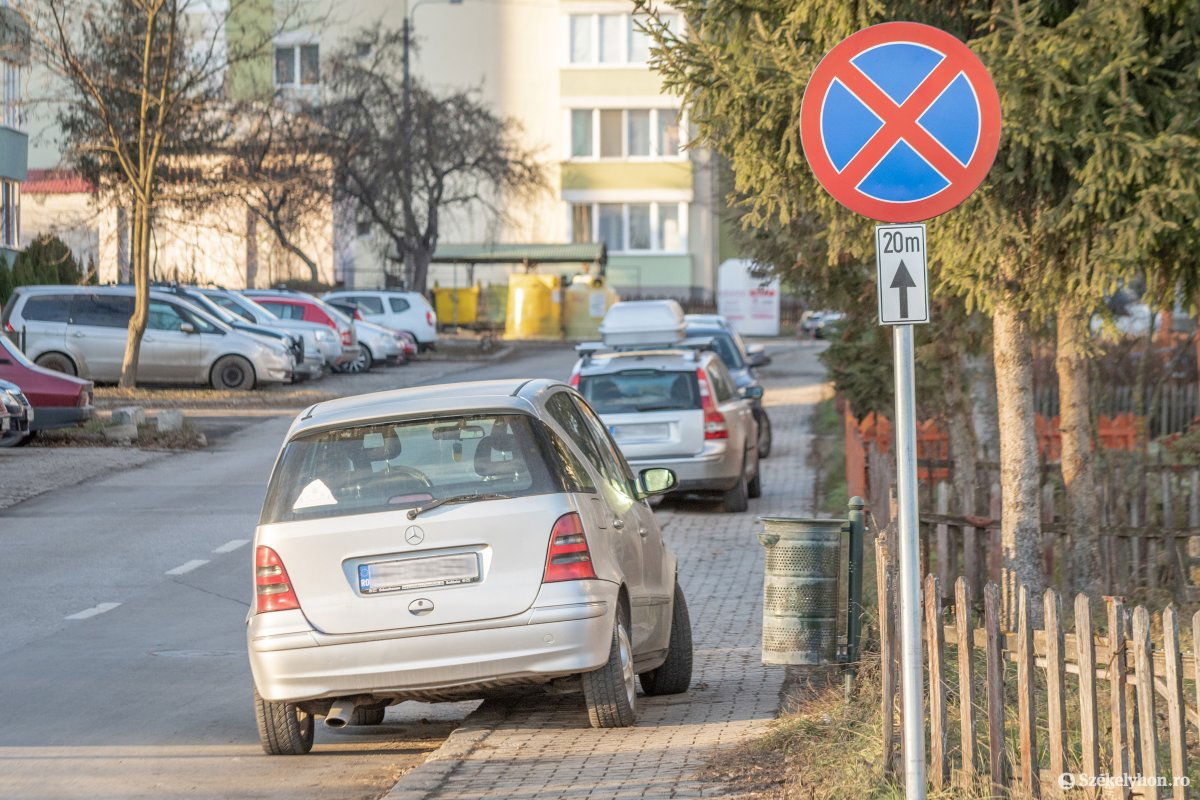 Kényszer vagy kényelem? A járdán történő parkolásra több magyarázat is kerülhet •  Fotó: Pinti Attila