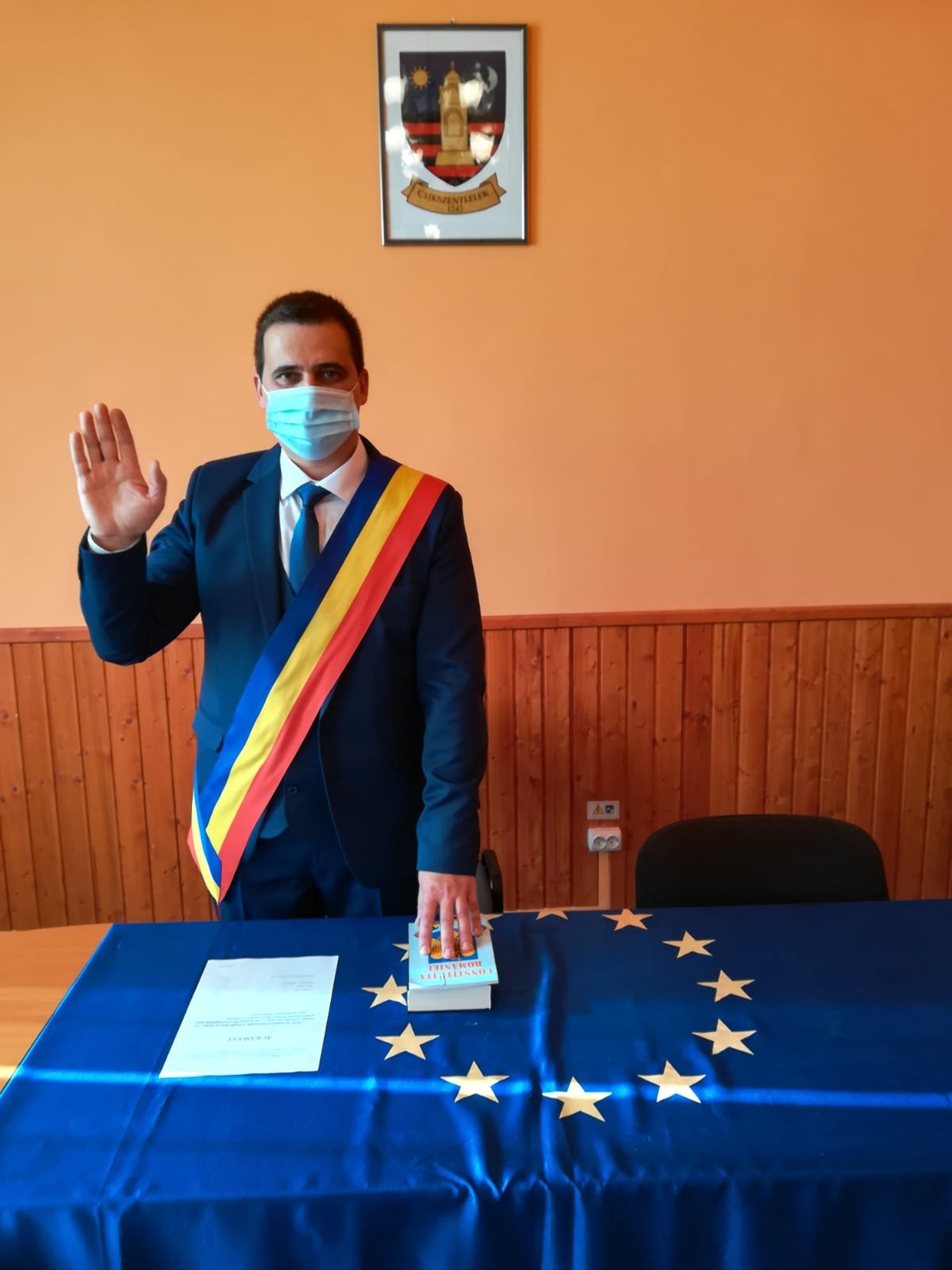 Nagy István Alfréd Csíkszentlélek új polgármestere &bullet;  Fotó: Csíkszentlélek Polgármesteri Hivatala