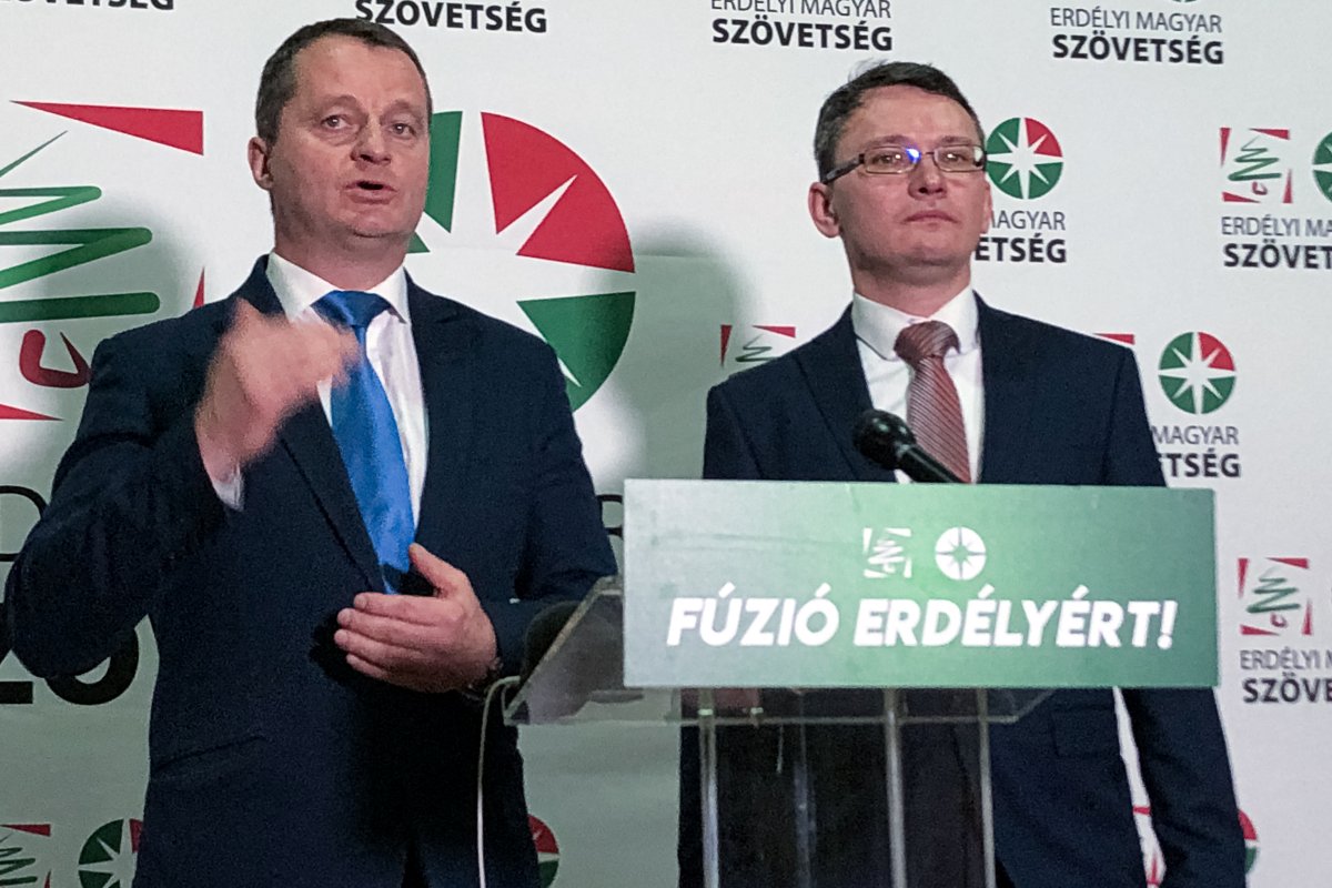 Mezei János és Csomortányi István. Nem az RMDSZ ellen hozzák létre a szövetséget •  Fotó: Pethő Melánia