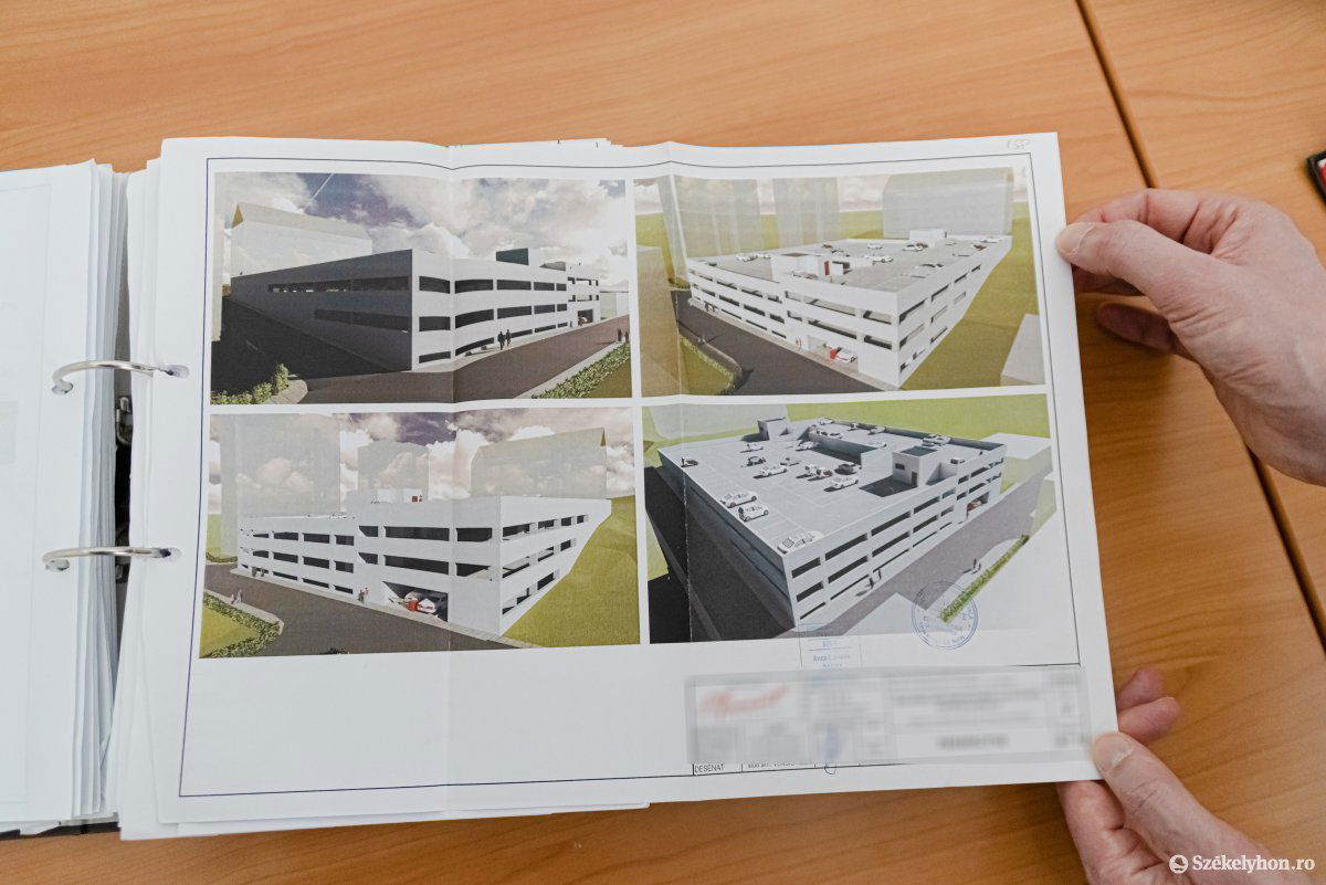 A parkolóház látványterve. Több mint 350 autó számára lesz hely •  Fotó: Gábos Albin