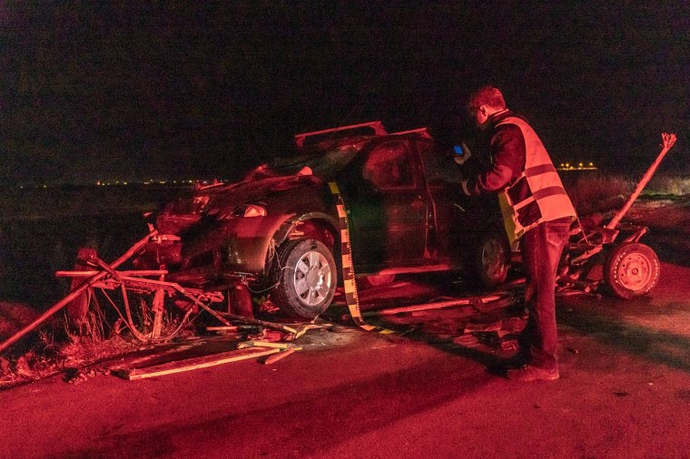 Szekérrel ütközött egy autó a csíkszeredai kerülőúton