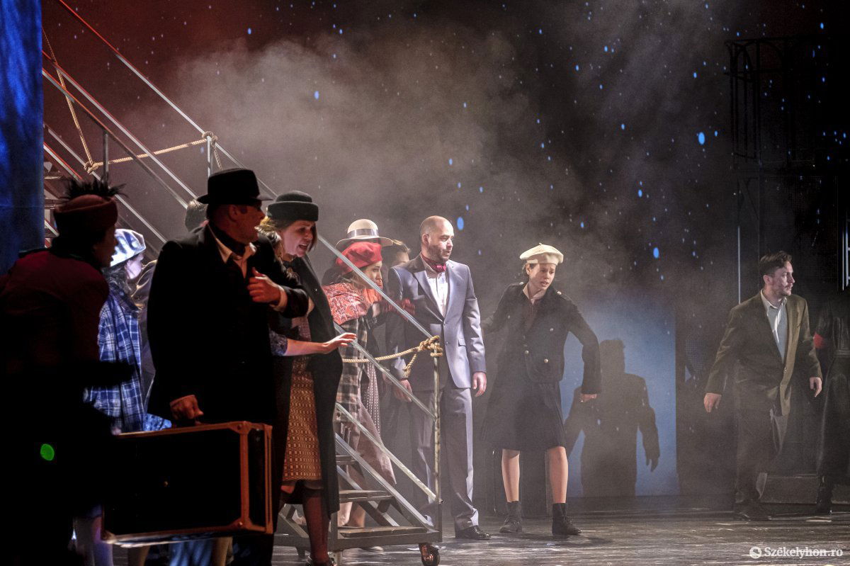 Az előadás próbafolyamatába is betekintést engedtek a sajtótájékoztató előtt &bullet;  Fotó: Veres Nándor