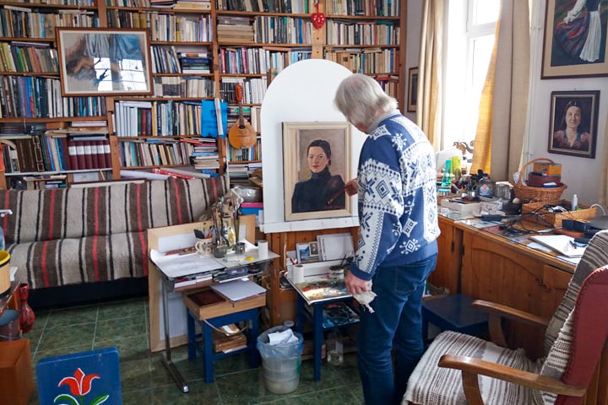 Balázs József munka közben •  Fotó: Dombi Róbert