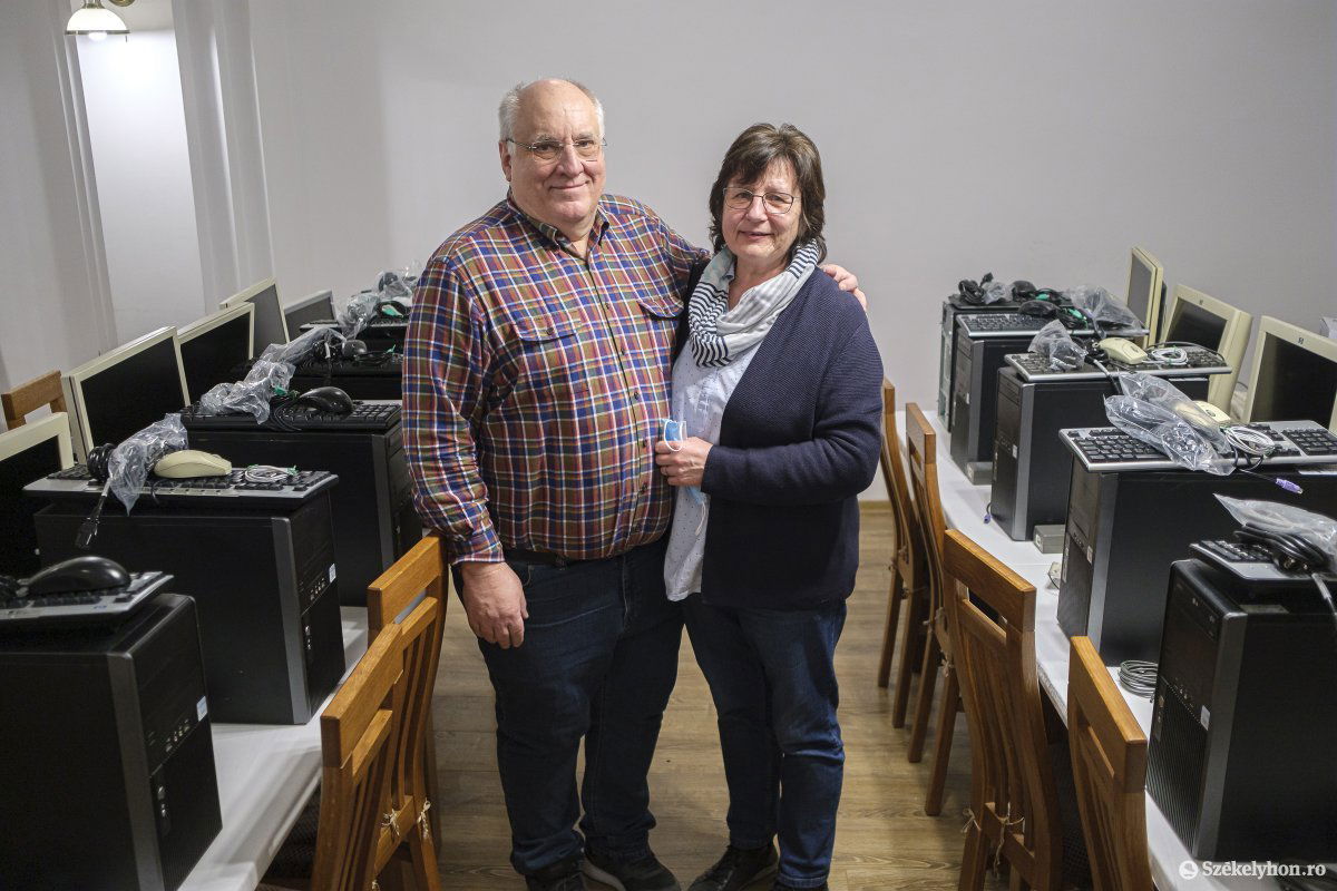 A Längler házaspár visszatérő adományozók Székelyföldön •  Fotó: Veres Nándor