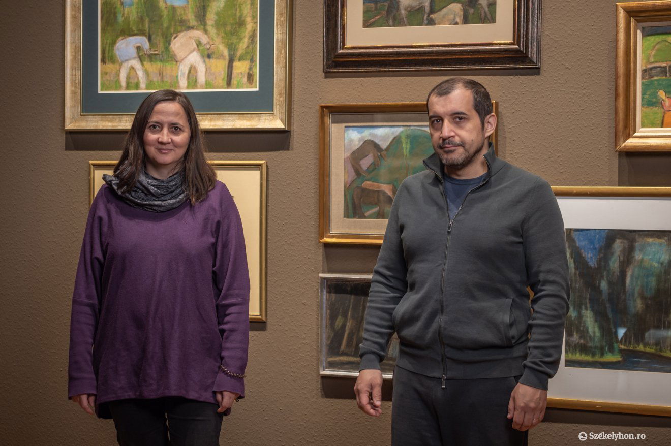 A kiállítás kurátorai: Túros Eszter és Székely Sebestyén György •  Fotó: Pinti Attila