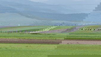 Hosszú csíkban a motorosok