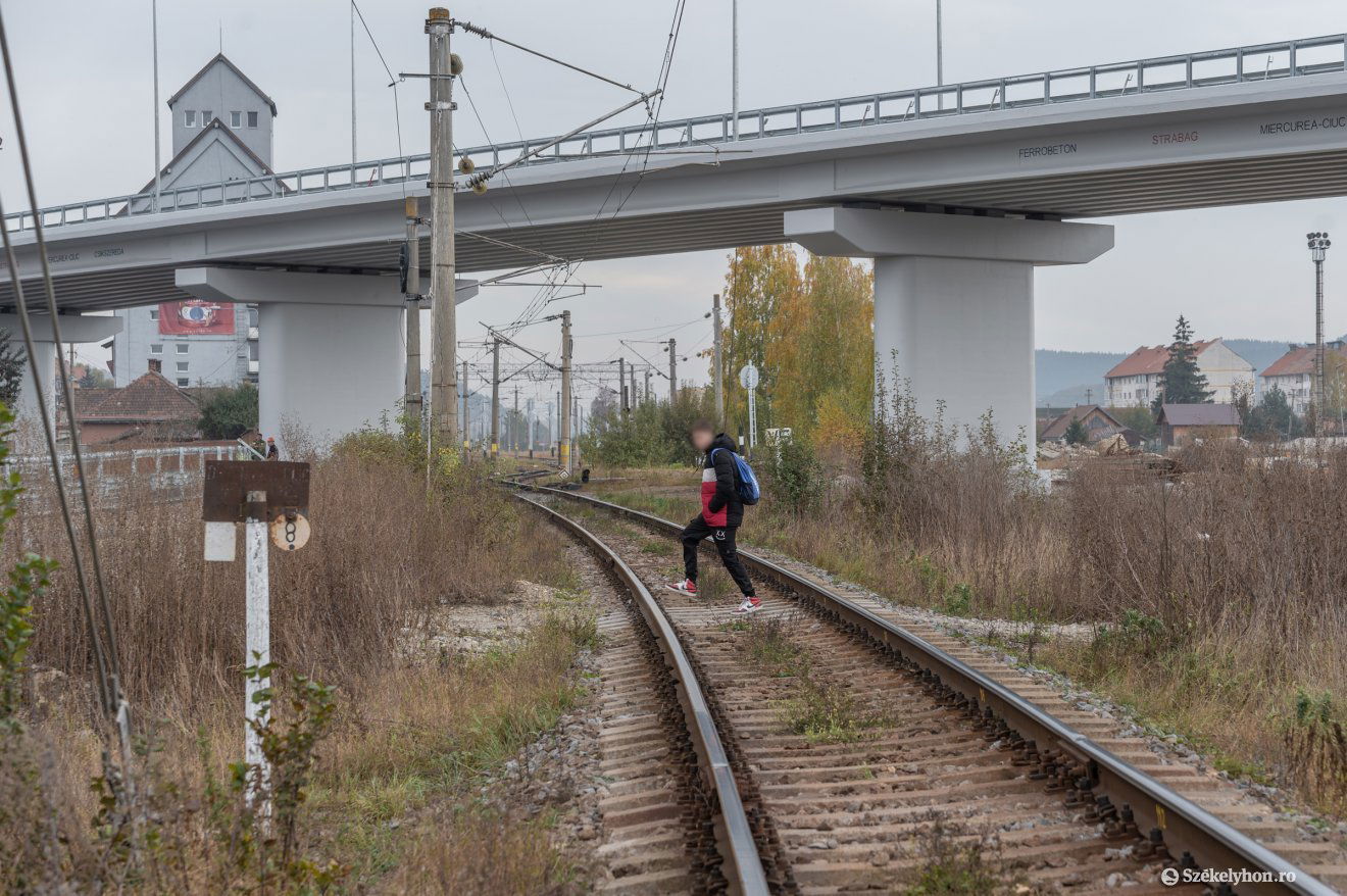 Veszélyzóna. A CFR emlékeztet: illetékteleneknek szigorúan tilos belépni a vasúti infrastruktúra biztonsági zónájába, azaz a sínektől számított 20 méteres sávba a vágány két oldalán, mivel jelentős a gyilkos erejű áramütés veszélye •  Fotó: Pinti Attila
