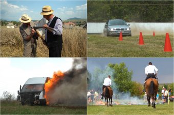 Délelőtt arattak, délután tüzet oltottak a csíkszentkirályi faluünnepen