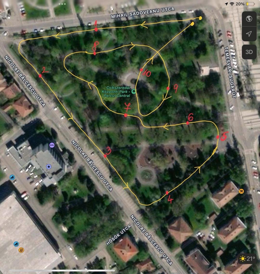 A Szívek Sétánya rendezvény térképe •  Fotó: Dr. Kraft Zsolt