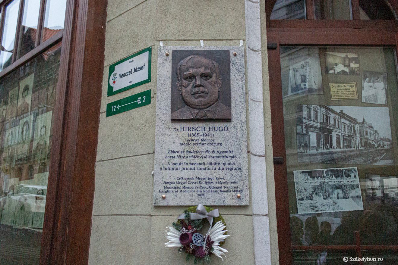 plakett, Csíkszereda, Hirsch, szent-Györgyi