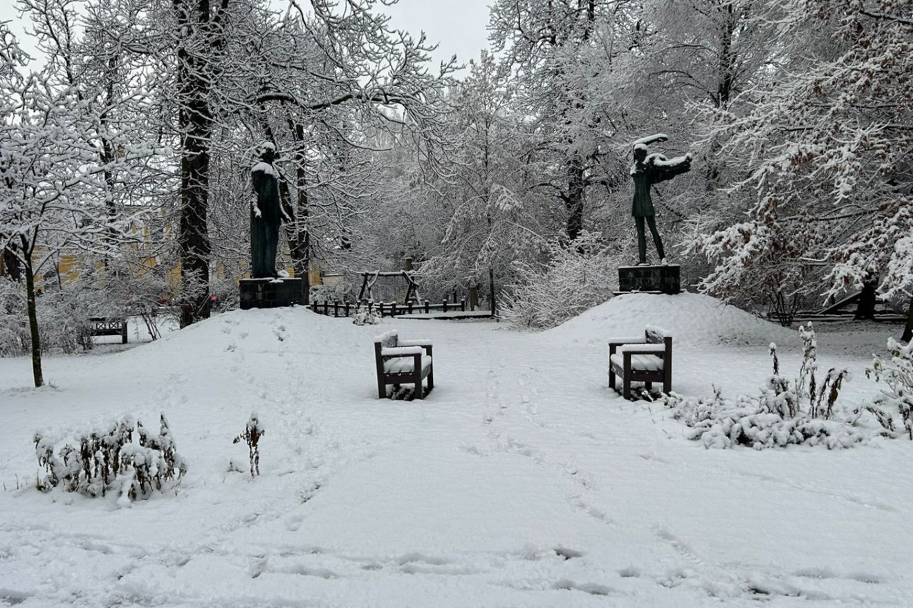 Hófödte utcák fogadták a reggel sétálni indulókat •  Fotó: Borbély Fanni
