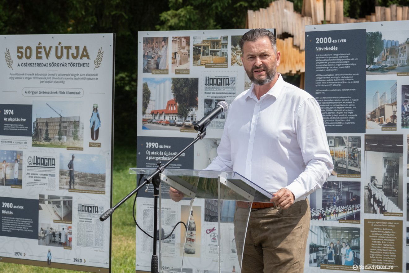 kiállítás, ötves év, sörgyár, Csíki Székely Múzeum, Csíkszeredai Sörgyár, Karda-Markaly Aranka, Kolcsár Zoltán, Szabó E. István